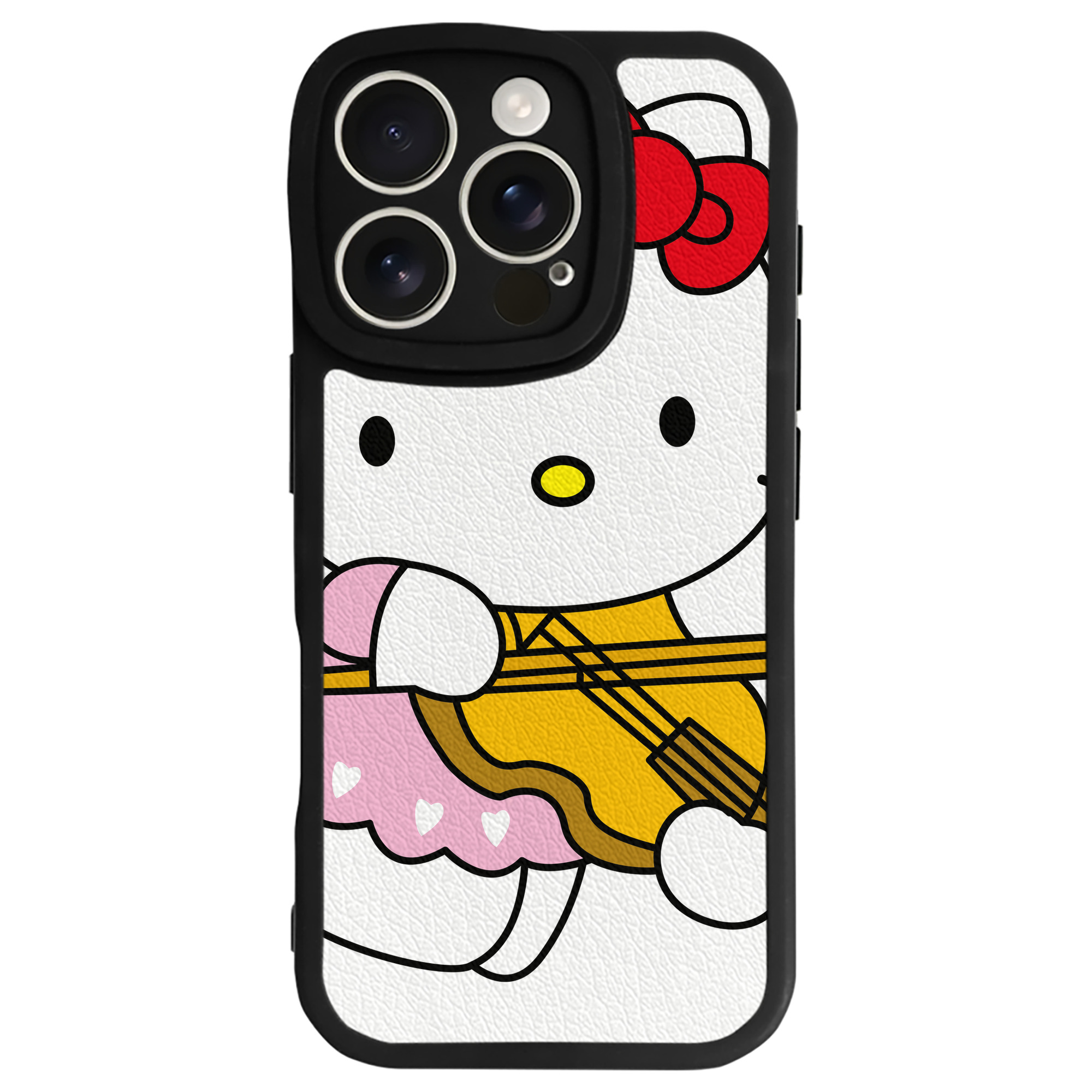 （画像用） Hello Kitty ハローキティ 【iPhone 16シリーズ対応】シリコンスマホケース（レザー調） 材質：シリコン